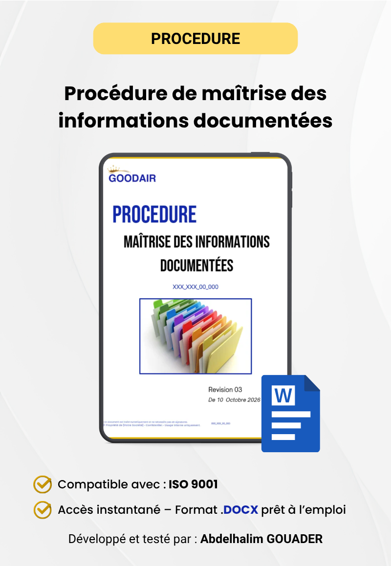 Procédure de maîtrise des informations documentées