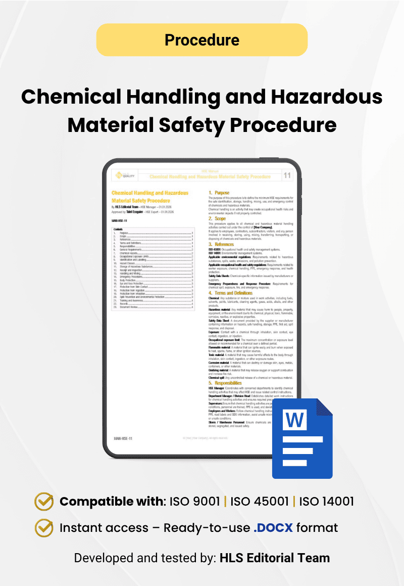 Chemical Handling and Hazardous Material Safety Procedure