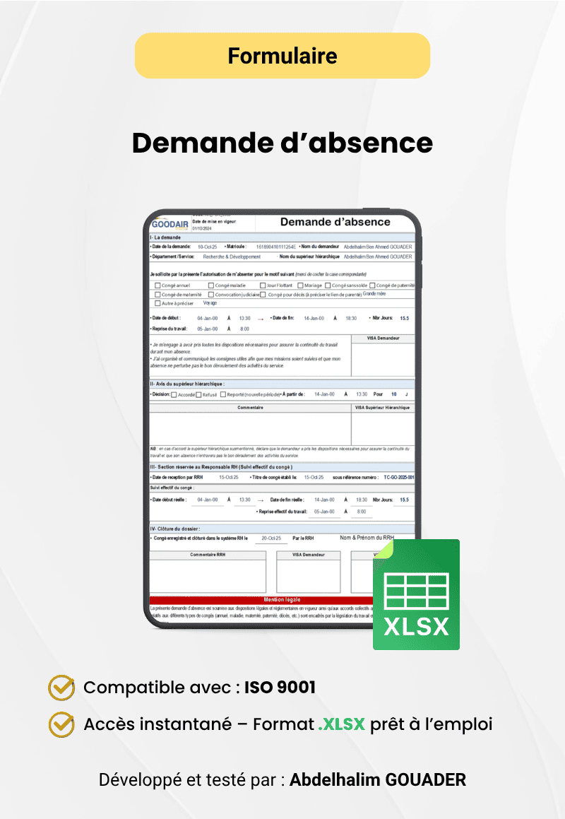 Demande d'absence