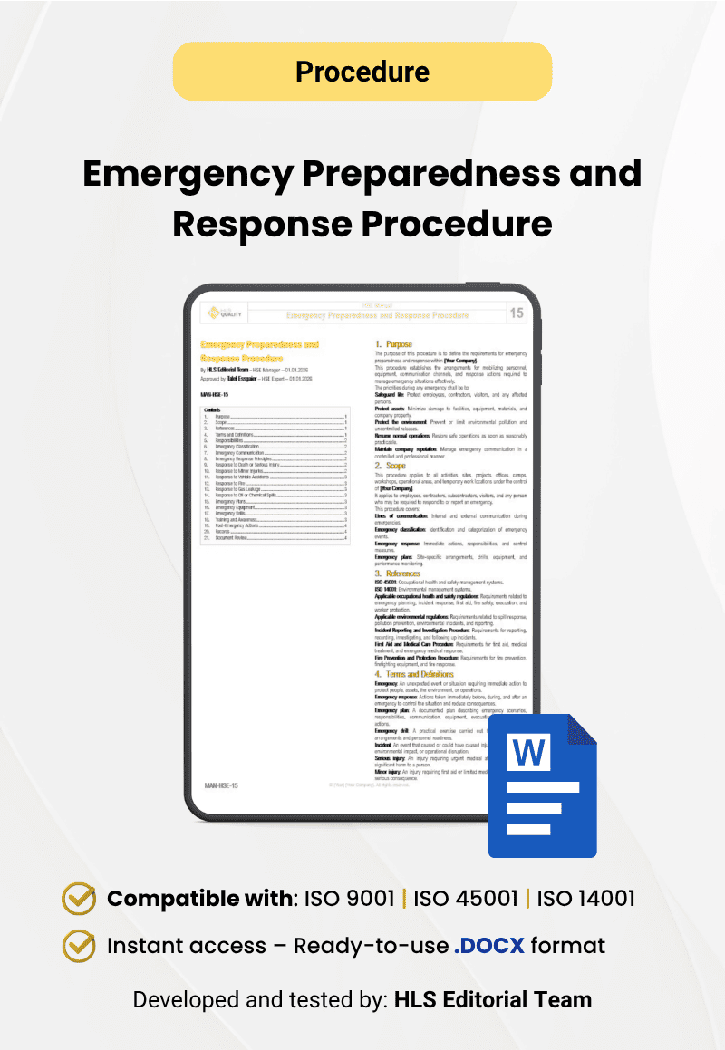 Emergency Preparedness and Response Procedure