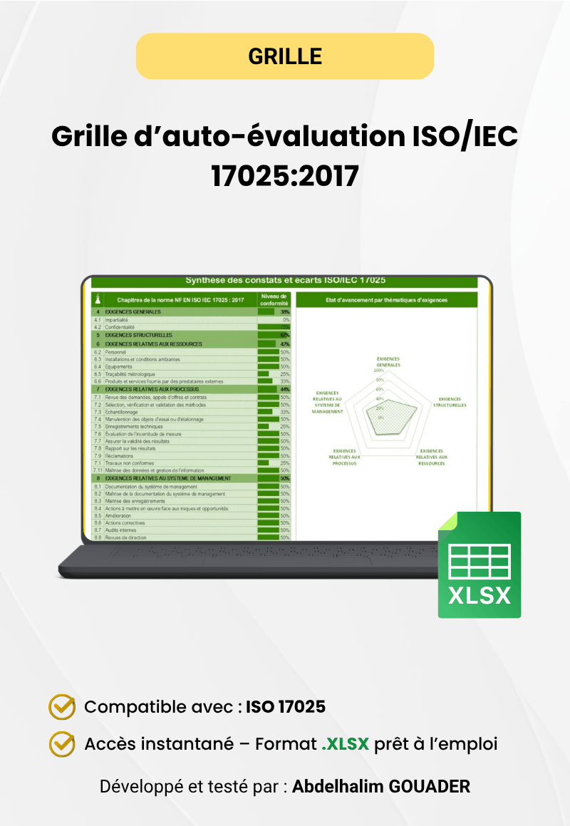 Grille d’auto-évaluation ISO/IEC 17025:2017