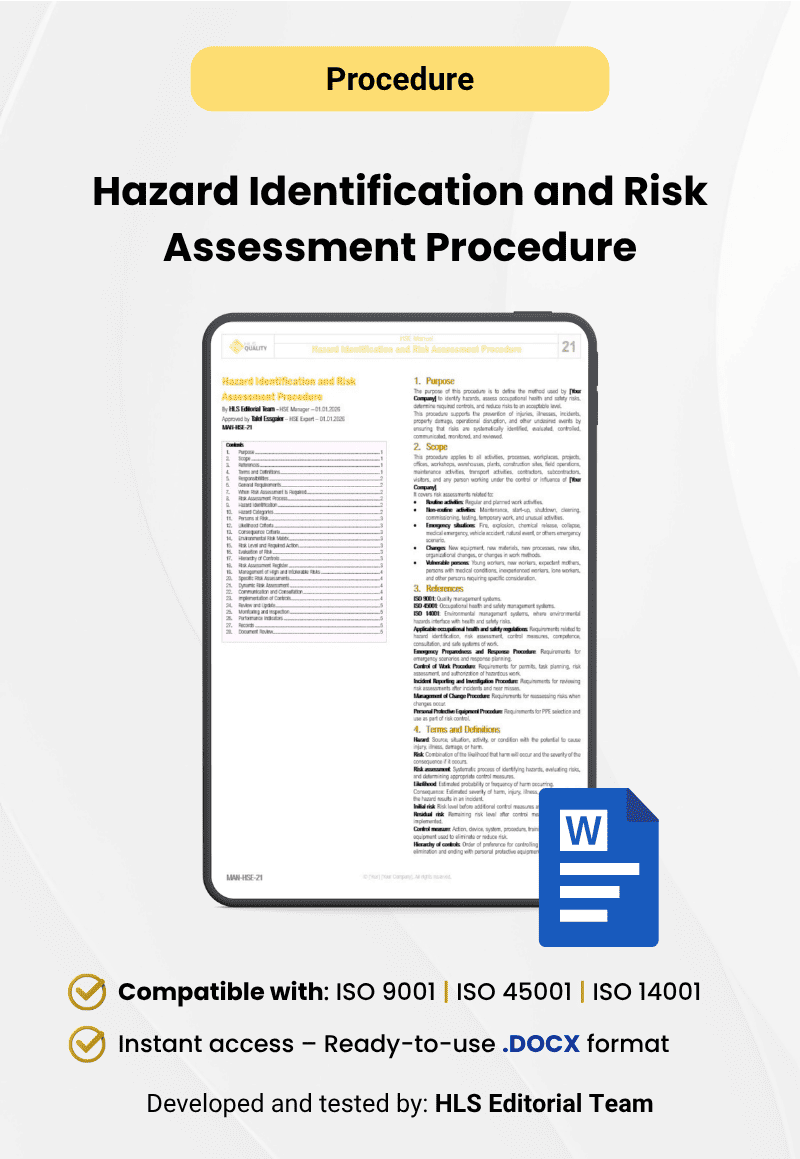 Hazard Identification and Risk Assessment Procedure
