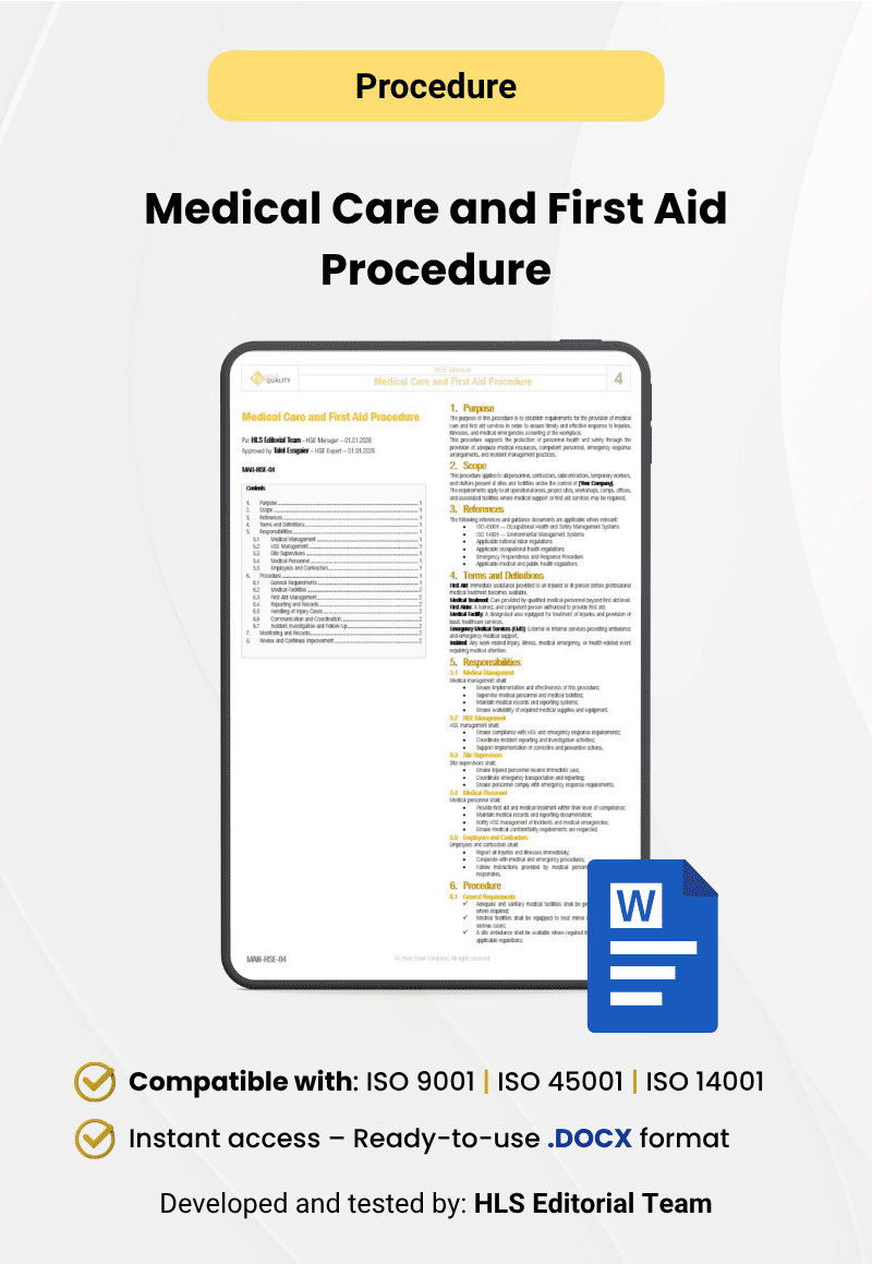 Medical Care and First Aid Procedure