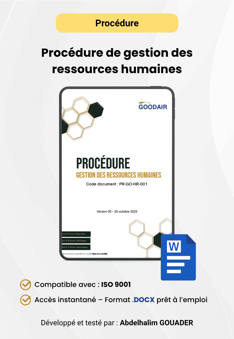 Procédure de gestion des ressources humaines
