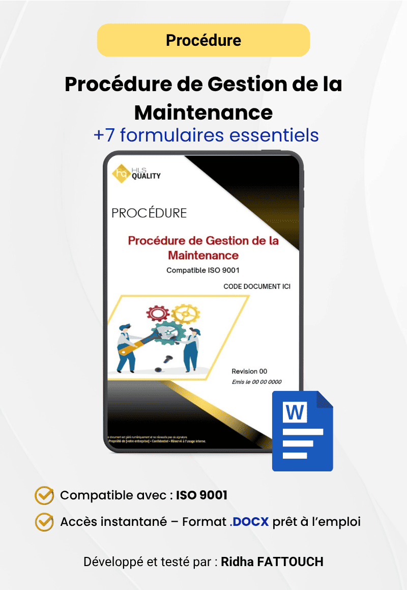 Procédure Gestion de la maintenance