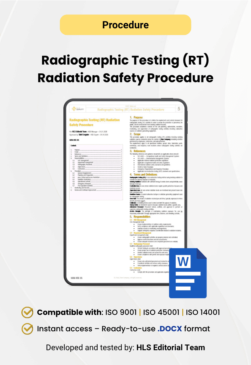 Radiographic Testing (RT) Radiation Safety Procedure