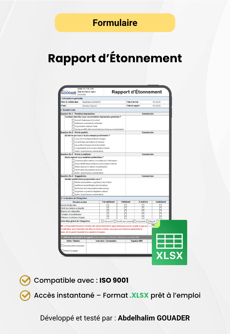 Rapport d'étonnement
