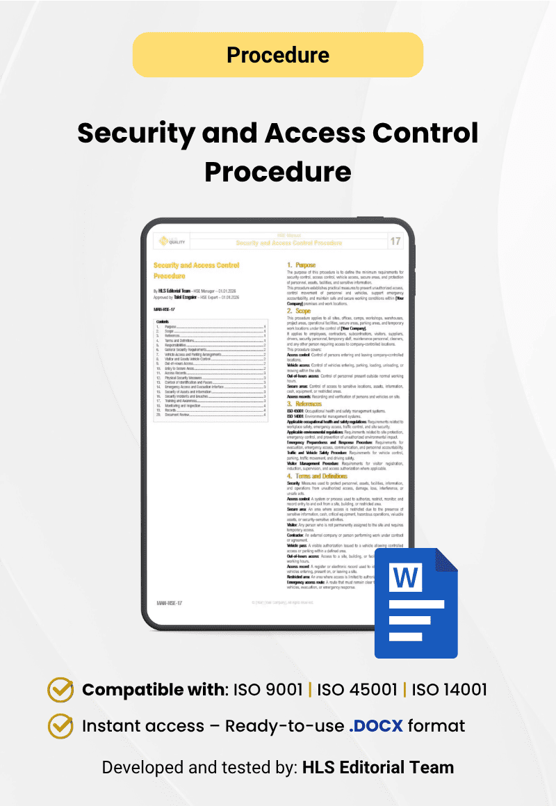 Security and Access Control Procedure
