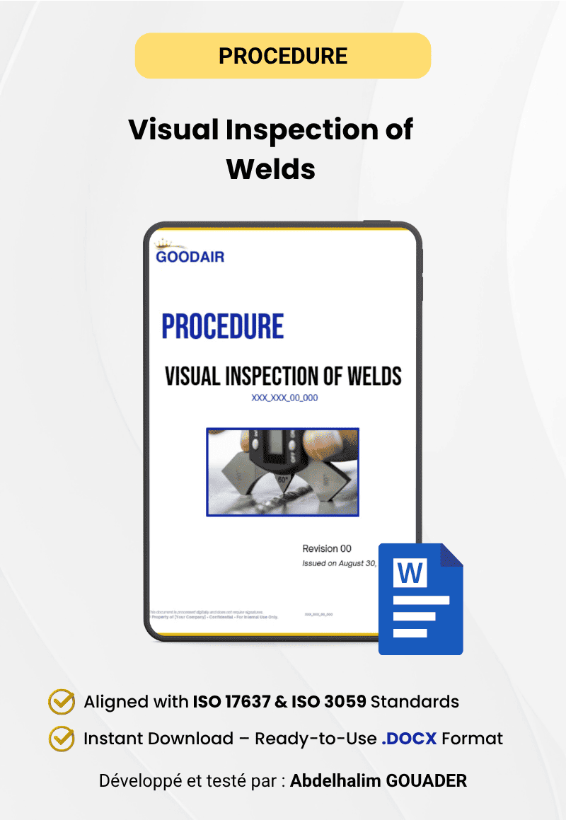 Visual Inspection of Welds Procedure