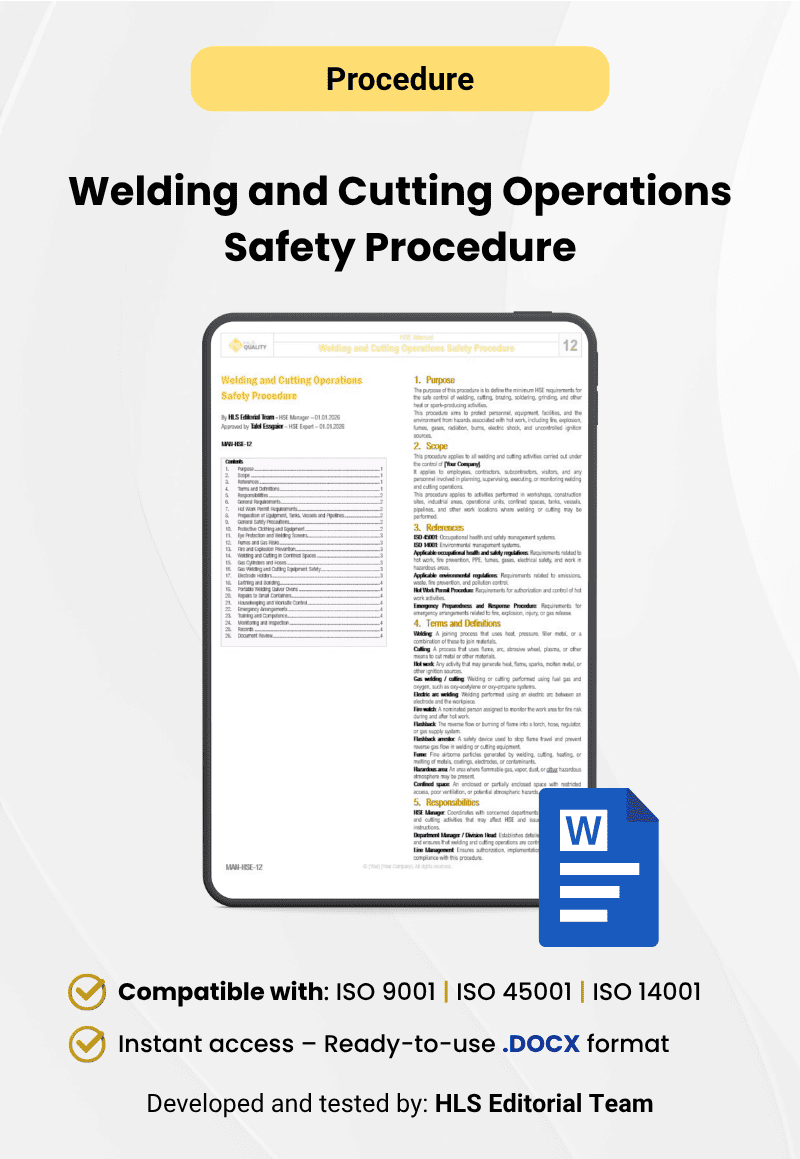 Welding and Cutting Operations Safety Procedure
