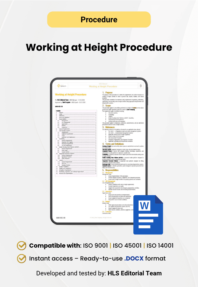 Working at Height Procedure